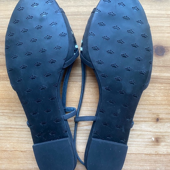 MIA Flat Black Sandals 9.5 NEW - Picture 4 of 5
